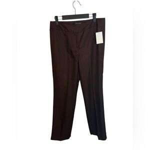 Nwt Larry Levine Auburn Herringbone Pleated Trousers